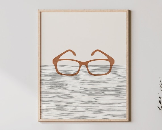 Boho Glasses Minimalist Poster Illustration