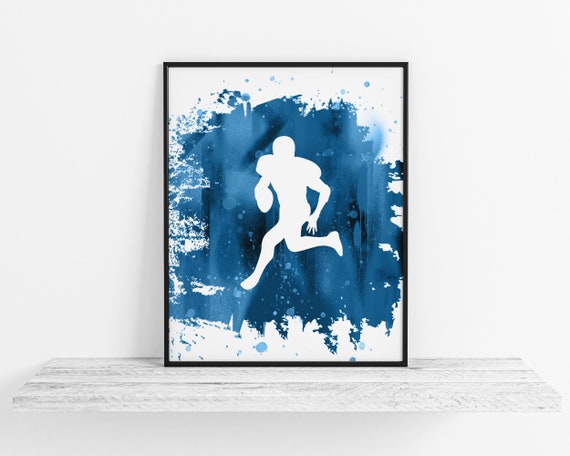 Football Print Boys Poster Player Decor Framed Or Unframed Gift Wall Art Room