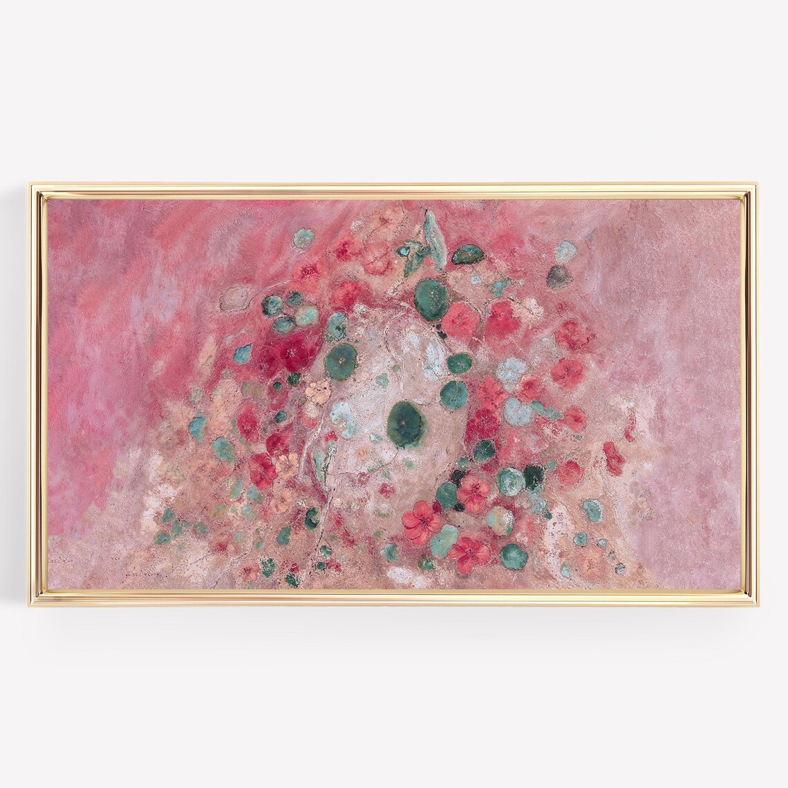 Pink Botanical Abstract Floral Painting Blush Textured Bloom Wall Art - Image 4