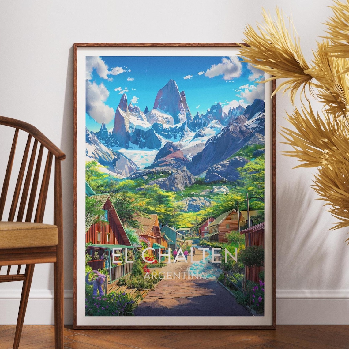 El Chalten Argentina Patagonia Fitz Roy Mountain Village Poster
