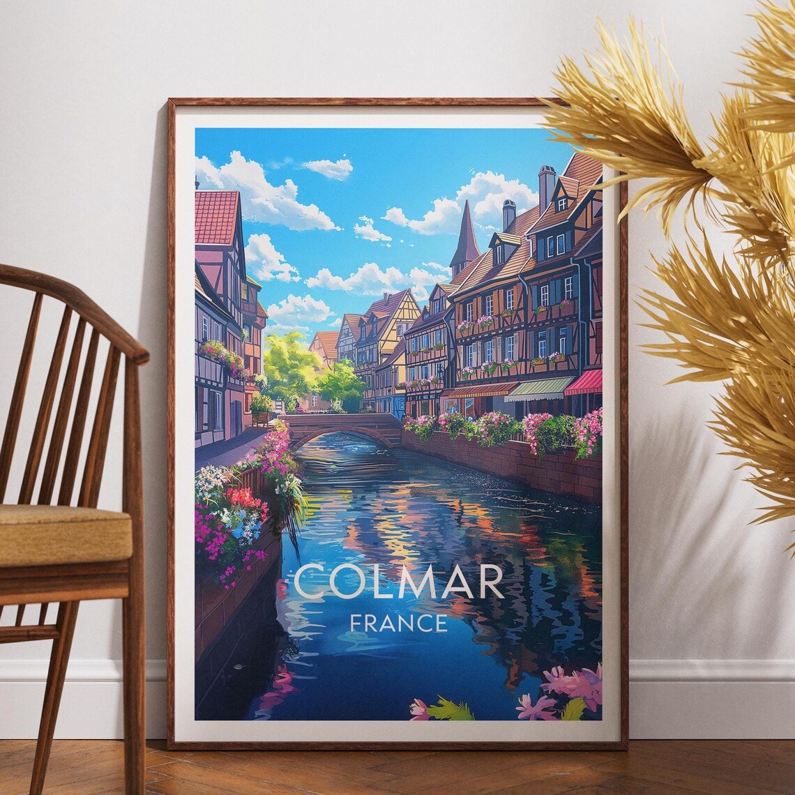 Colmar France Travel Poster, French Old Town