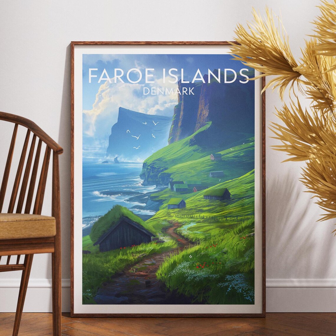 Faroe Islands Travel Poster, Europe