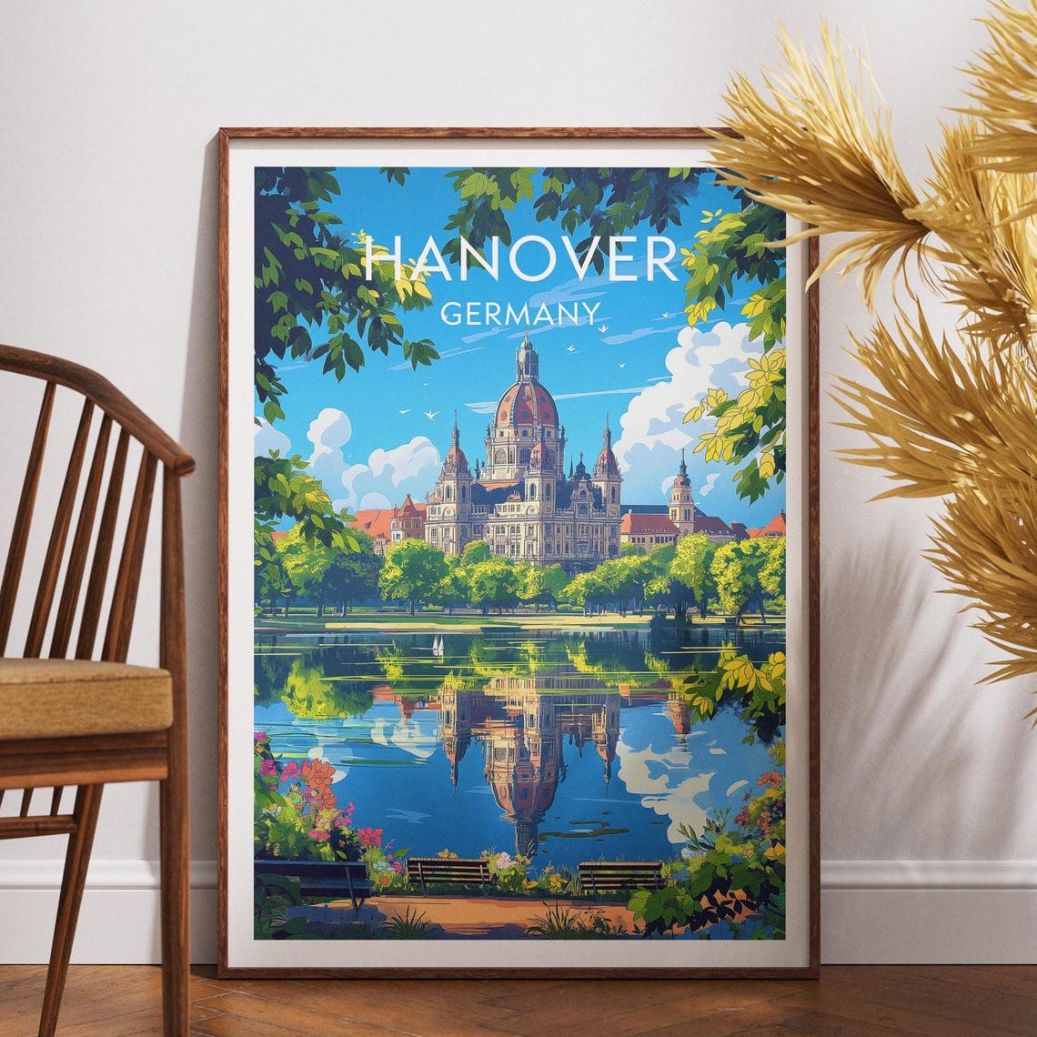 Hanover Travel Poster, Germany Wall Art