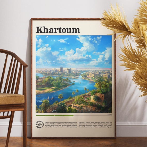 Khartoum Travel Print Sudan Wall Art Poster Africa City
