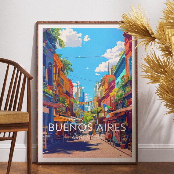 Buenos Aires Travel Print Argentina Poster Wall Art South America