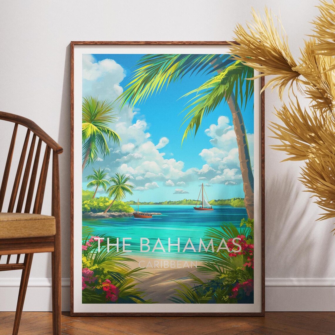 The Bahamas Travel Print Caribbean Poster Wall Art