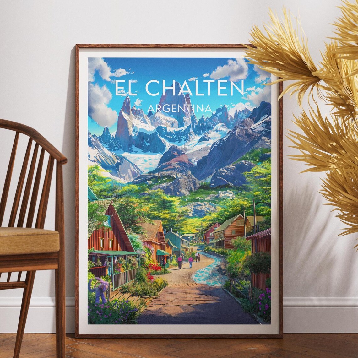 El Chalten Travel Print Argentina Poster Wall Art South America