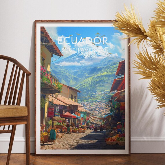 Ecuador Travel Print South America Poster Wall Art