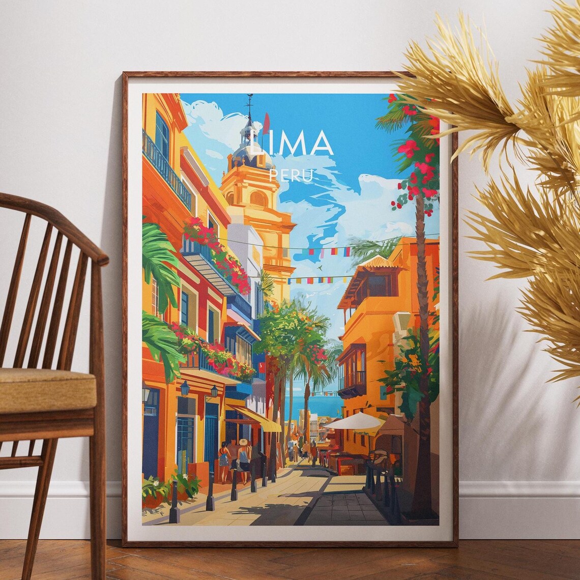Lima Travel Print Peru Poster Wall Art South America Peruvian