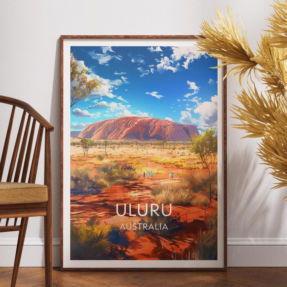 Uluru Australia Ayers Rock Desert Red Centre Outback Travel Poster