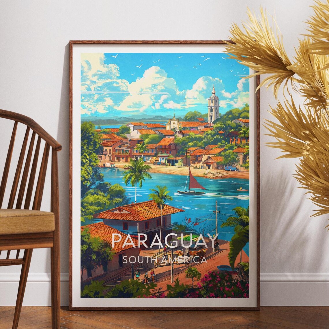 Paraguay Travel Print South America Poster Wall Art
