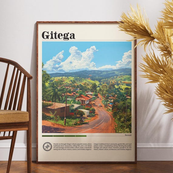 Gitega Travel Print Burundi Wall Art Poster Africa City