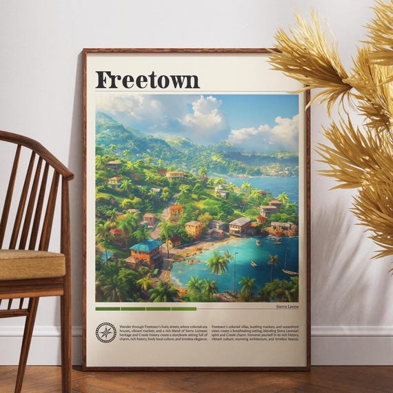 Freetown Travel Print Sierra Leone Wall Art Poster Africa City
