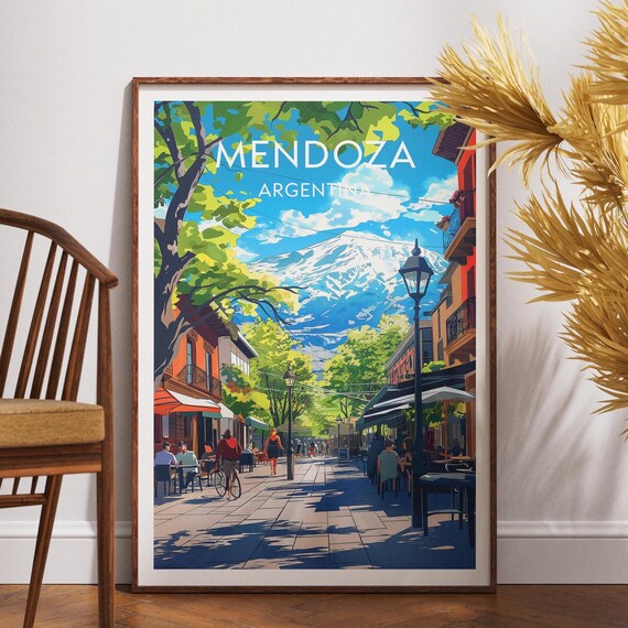 Mendoza Travel Print Argentina Poster Wall Art South America