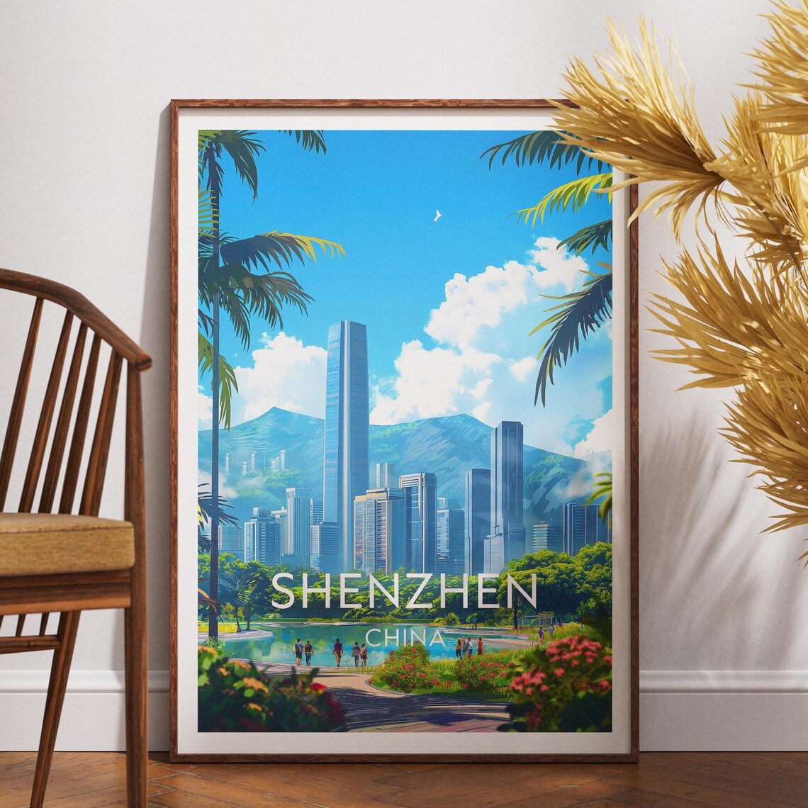 Shenzhen Travel Print China Poster Wall Art Asia Decor