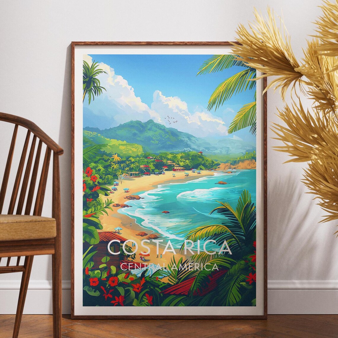 Costa Rica Travel Print Central America Poster Wall Art