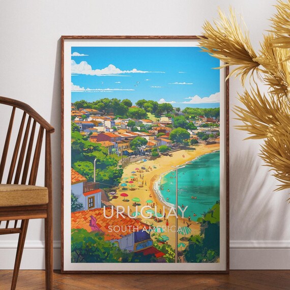 Uruguay Travel Print South America Poster Wall Art