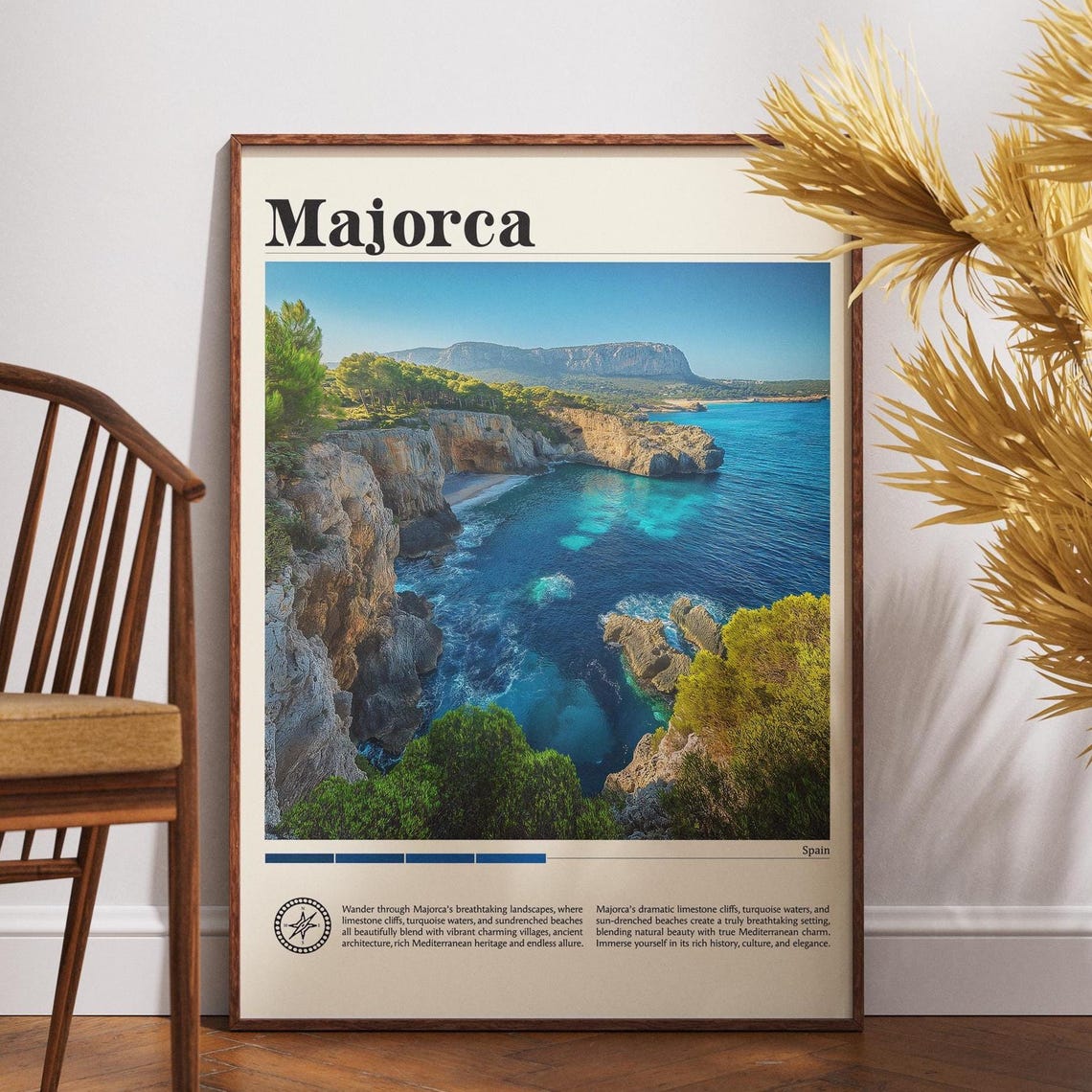 Majorca Spain Coastal Cliffs Turquoise Water Mediterranean Poster
