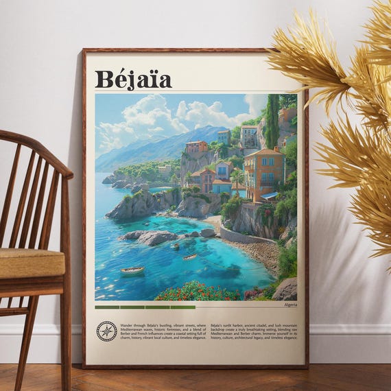 Bejaia Travel Print Algeria Poster Wall Art Africa