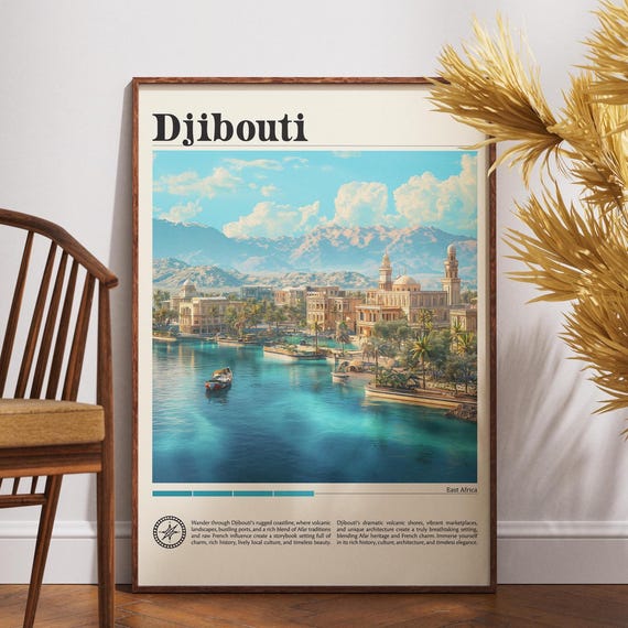 Djibouti Travel Print Wall Art Poster Africa City