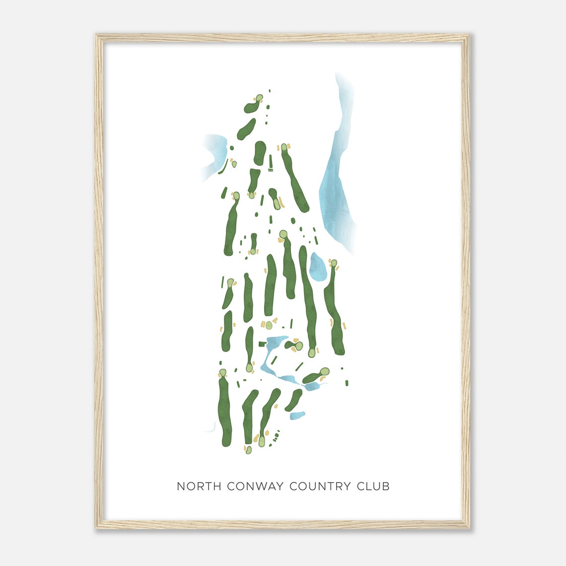 North Conway Country Club New Hampshire Modern Minimalist Map Poster
