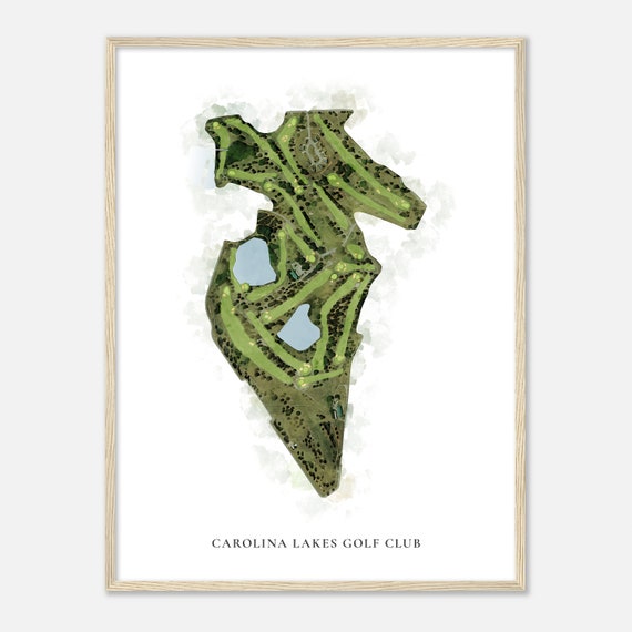 Carolina Lakes Golf Club South Carolina Classic Watercolor Map Golfer Gift Golf Wall Art Golf Poster Print Course Layout
