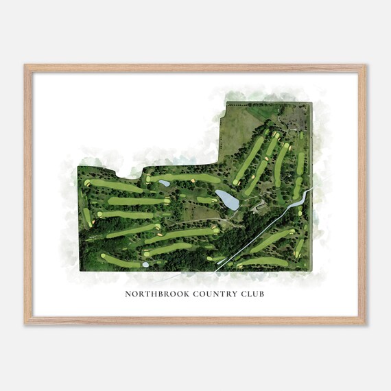 Northbrook Country Club Wisconsin Classic Watercolor Map Poster
