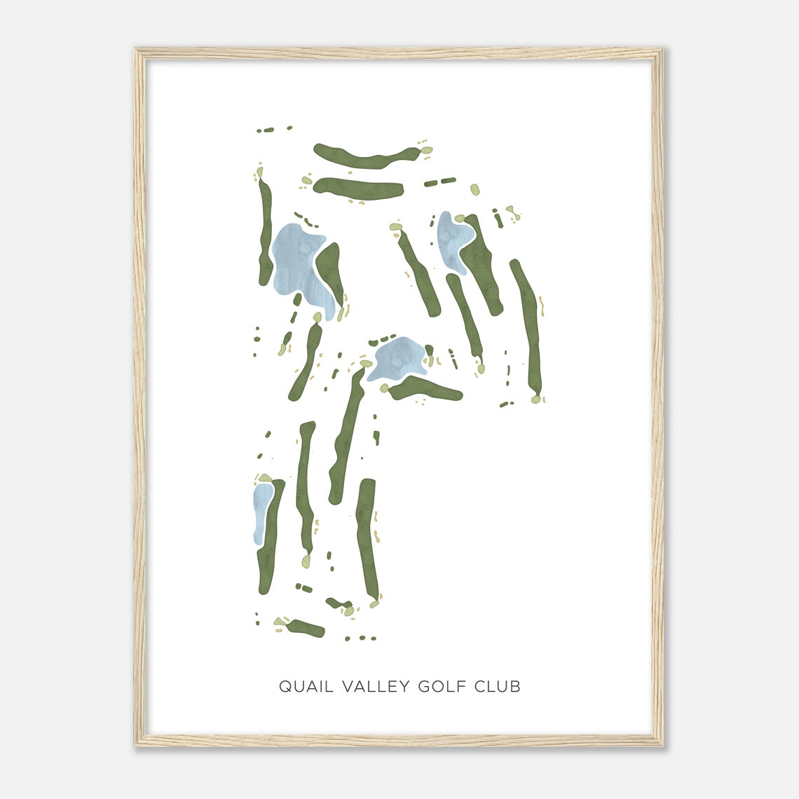 Quail Valley Golf Club Oregon Modern Minimalist Golf Map Print - Image 2