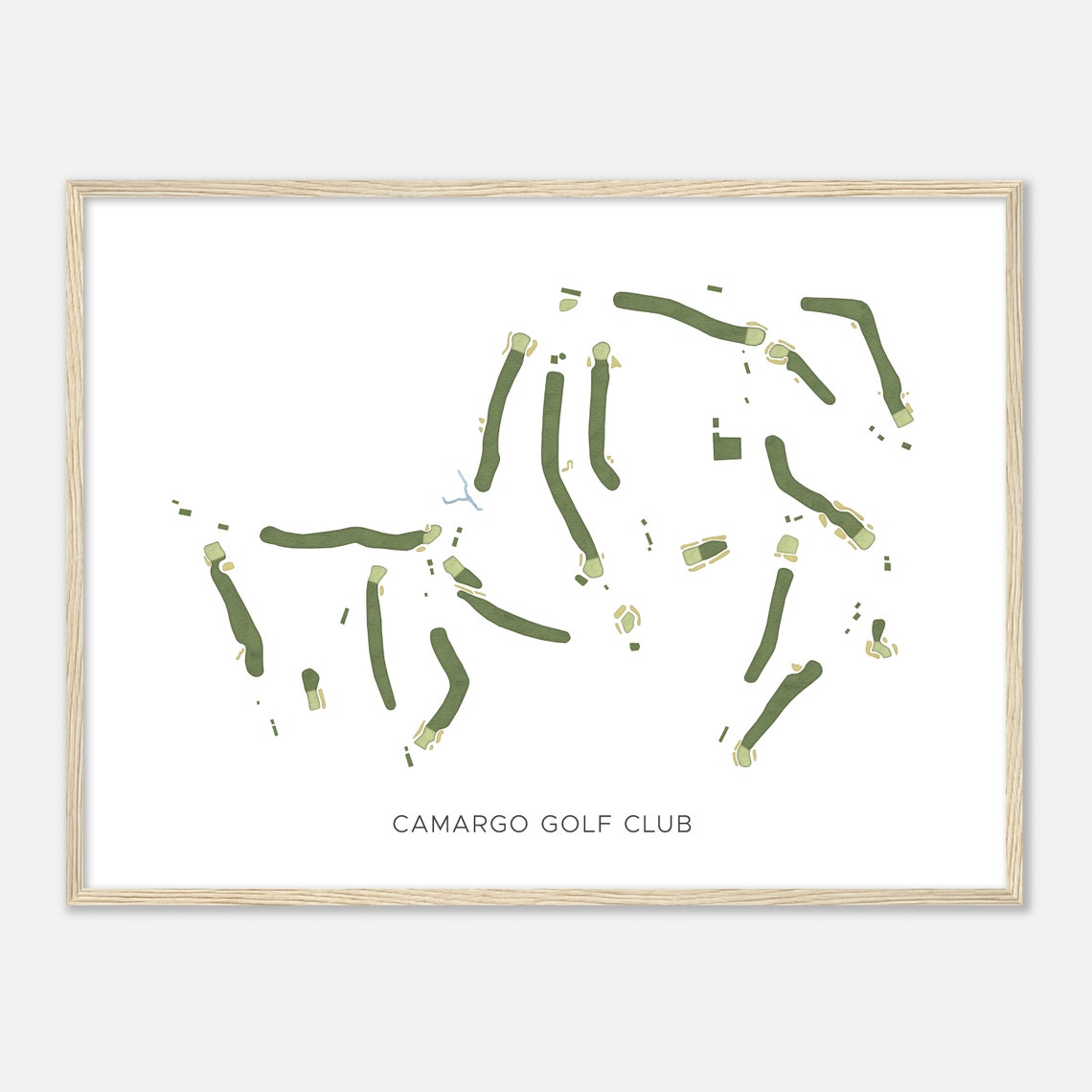 Camargo Golf Club Modern Minimalist Golf Course Map Gift Poster - Image 2
