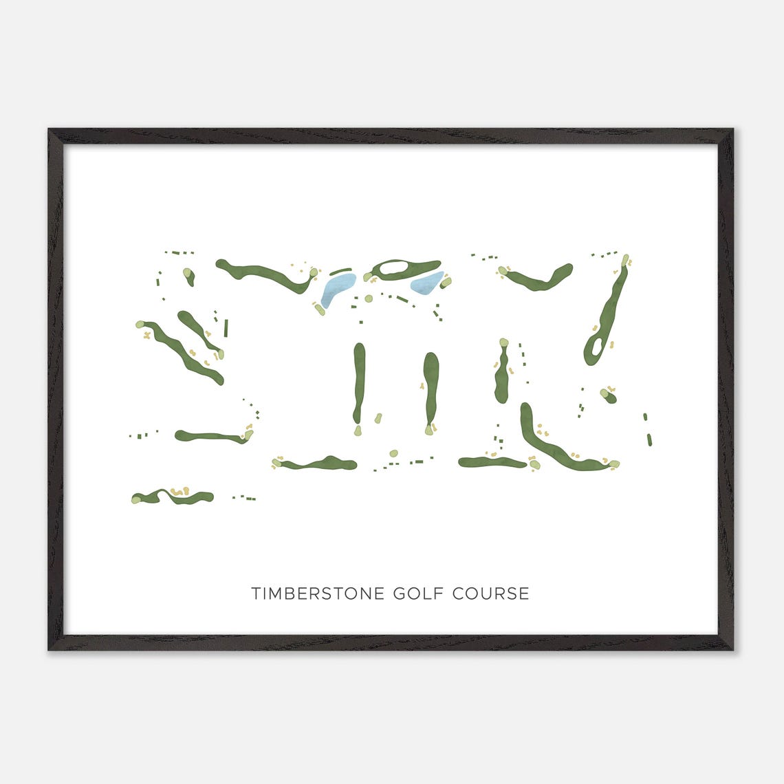 Timberstone Golf Course Modern Minimalist Watercolor Map Poster - Image 5