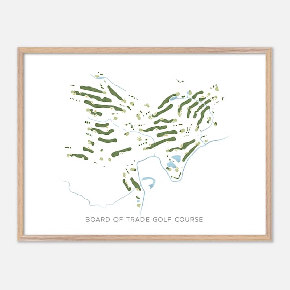 Board of Trade Golf Course Canada Minimalist Watercolor Golf Map Poster