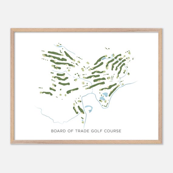 Board Of Trade Golf Course In Canada Modern Watercolor Map Golfer Gift Golf Wall Art Golf Poster Print Course Layout