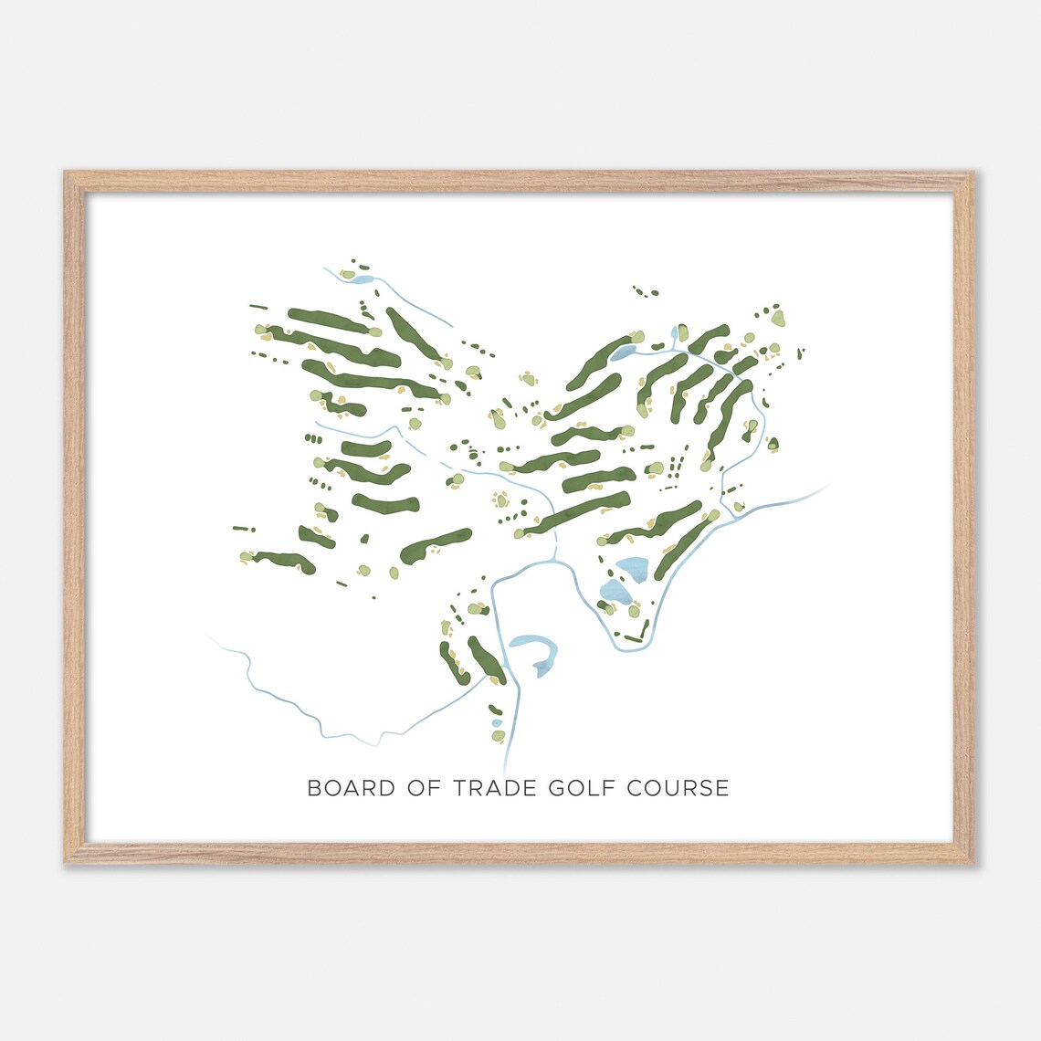 Board of Trade Golf Course Canada Minimalist Watercolor Golf Map Poster