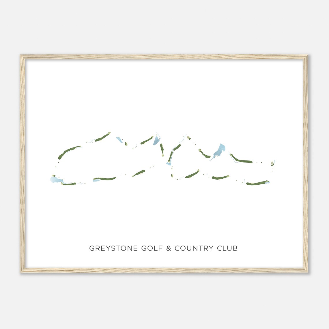 Greystone Golf and Country Club Alabama Modern Watercolor Map Poster