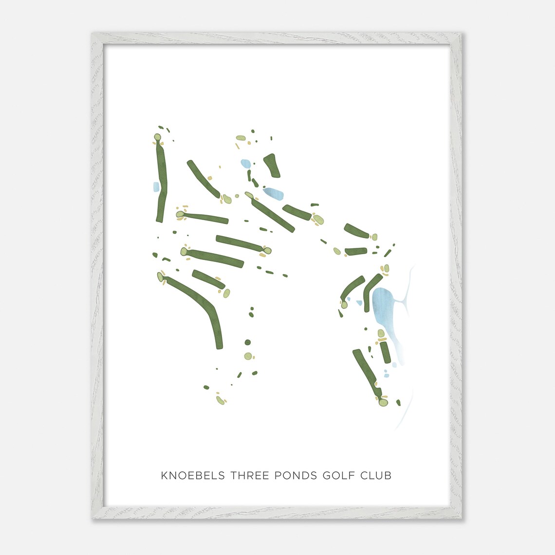 Knoebels Three Ponds Golf Club Elysburg Pennsylvania Modern Watercolor Poster - Image 2