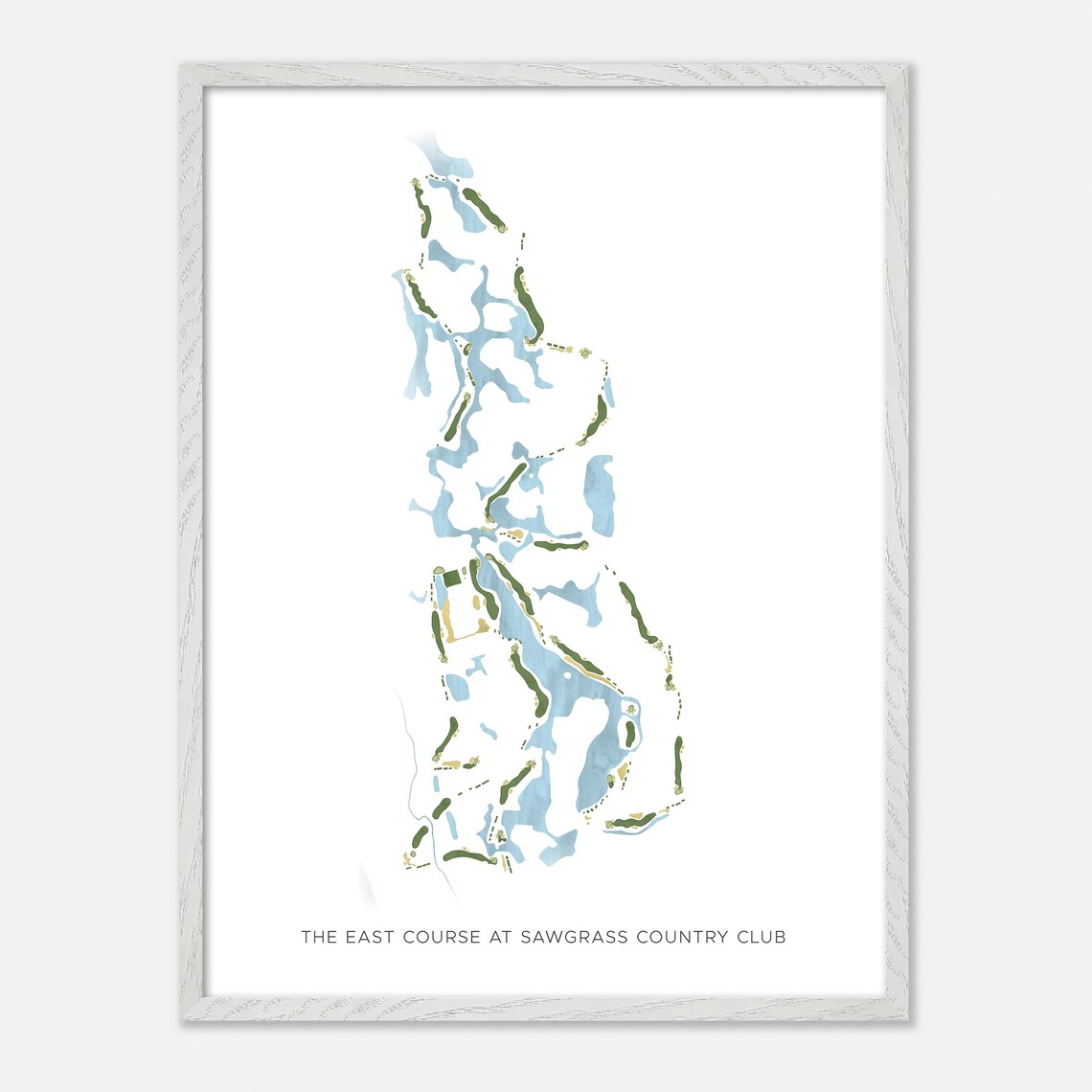 The East Course at Sawgrass Country Club Golf Map Minimalist Poster - Image 2