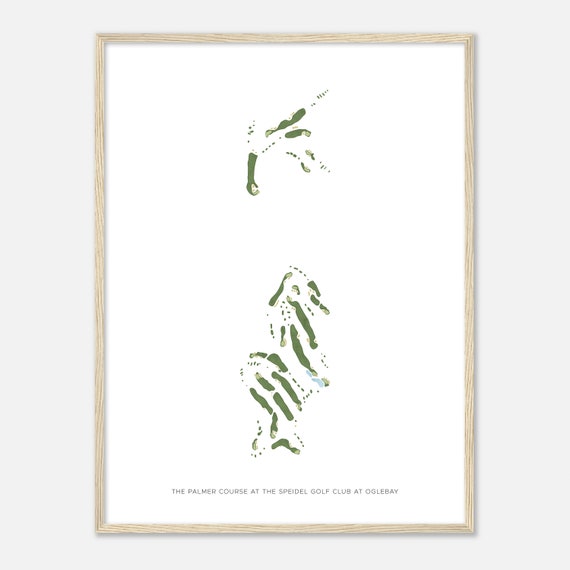 The Palmer Course At The Speidel Golf Club At Oglebay West Virginia Modern Watercolor Map Golfer Gift Golf Wall Art