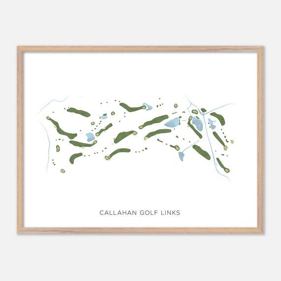 Callahan Golf Links In Waleska Georgia Modern Watercolor Map Golfer Gift Golf Wall Art Golf Poster Print Course Layout