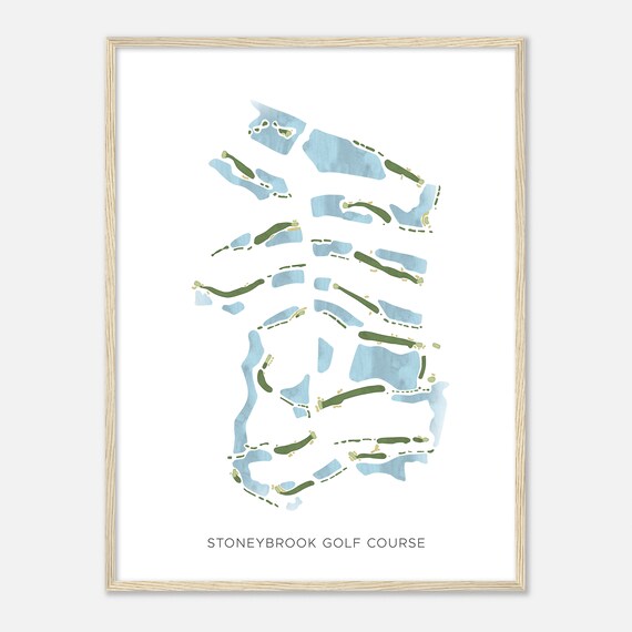 Stoneybrook Golf Course Florida Modern Watercolor Golf Course Map Poster