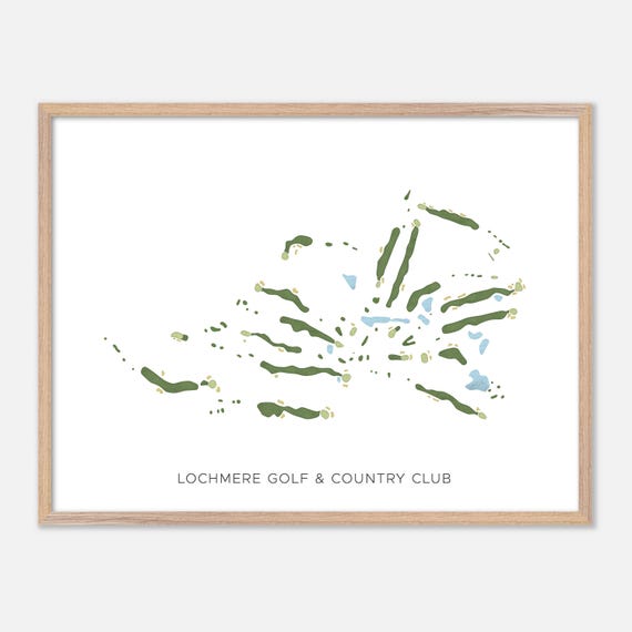 Lochmere Golf Country Club In Tilton New Hampshire Modern Watercolor Map Golfer Gift Golf Wall Art Golf Poster Print