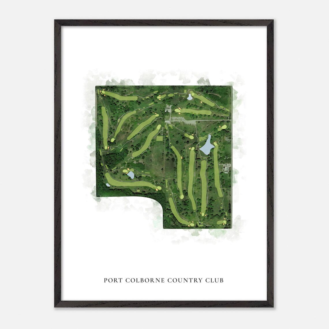 Port Colborne Country Club Canada Classic Watercolor Map Poster - Image 2