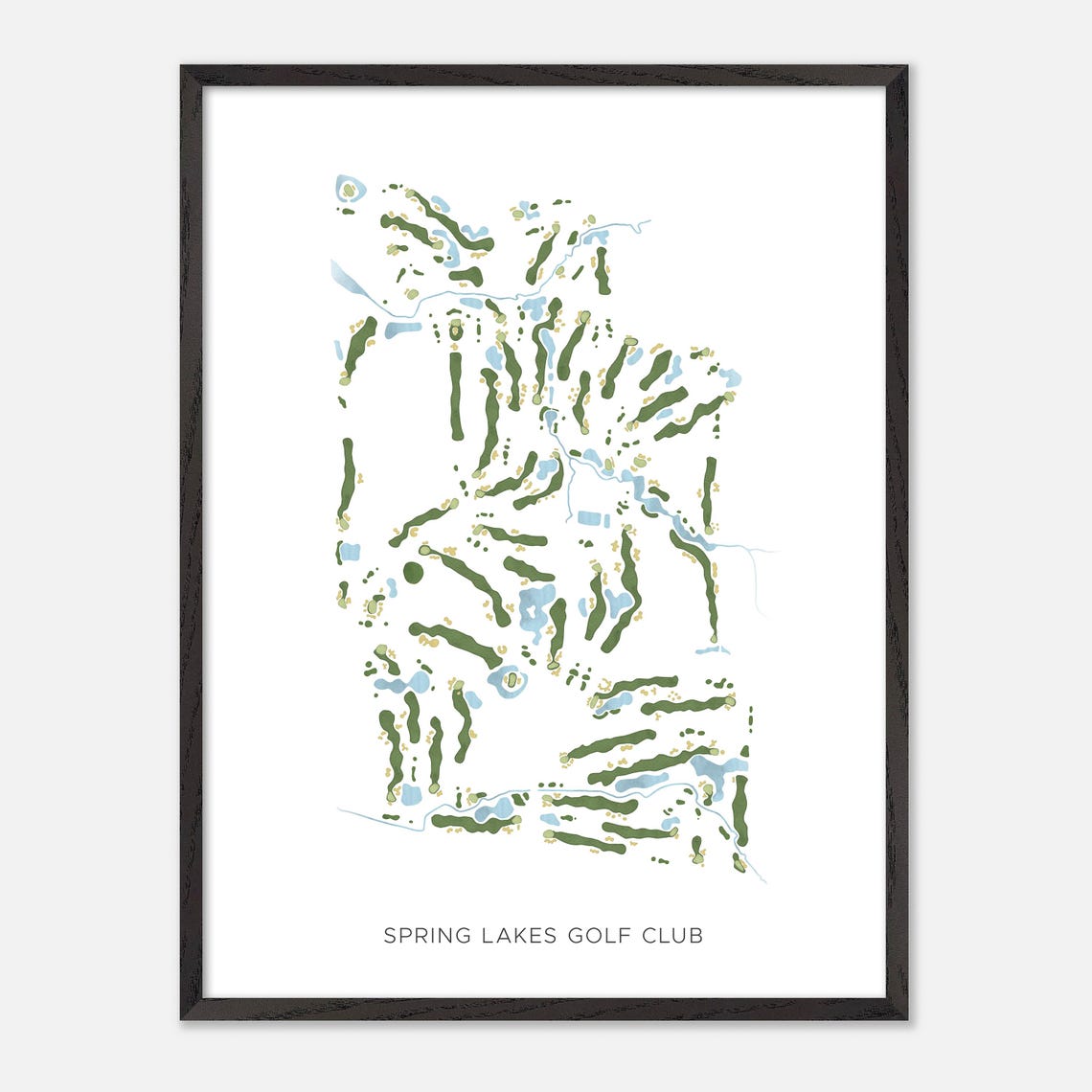 Spring Lakes Golf Club Minimalist Golf Map Wall Decor Poster - Image 2