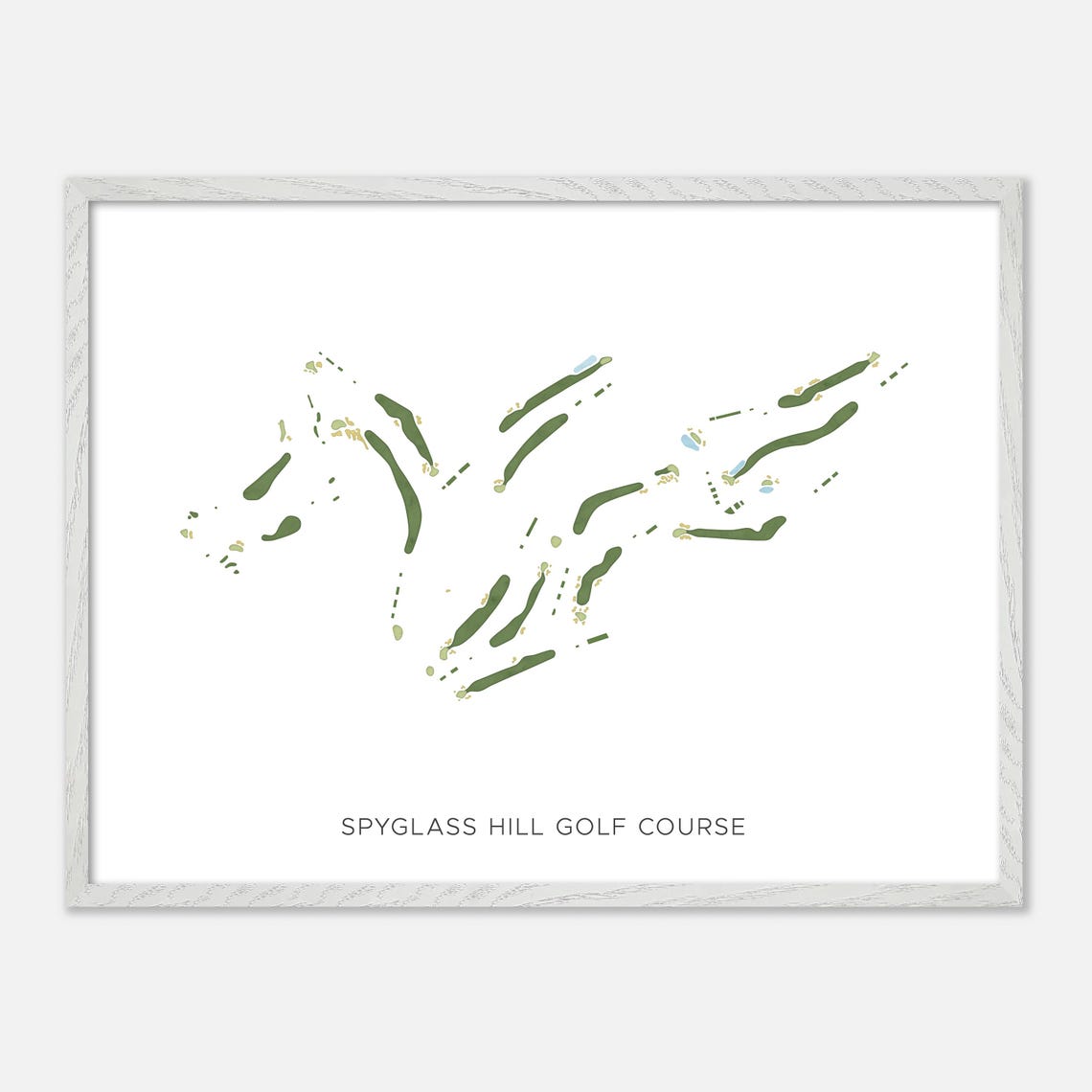Spyglass Hill Golf Course Modern Minimalist Watercolor Map Poster - Image 4