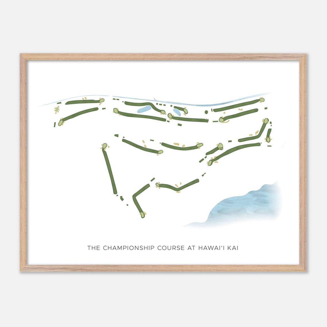 The Championship Course at Hawai'i Kai Minimalist Map Golfer Poster