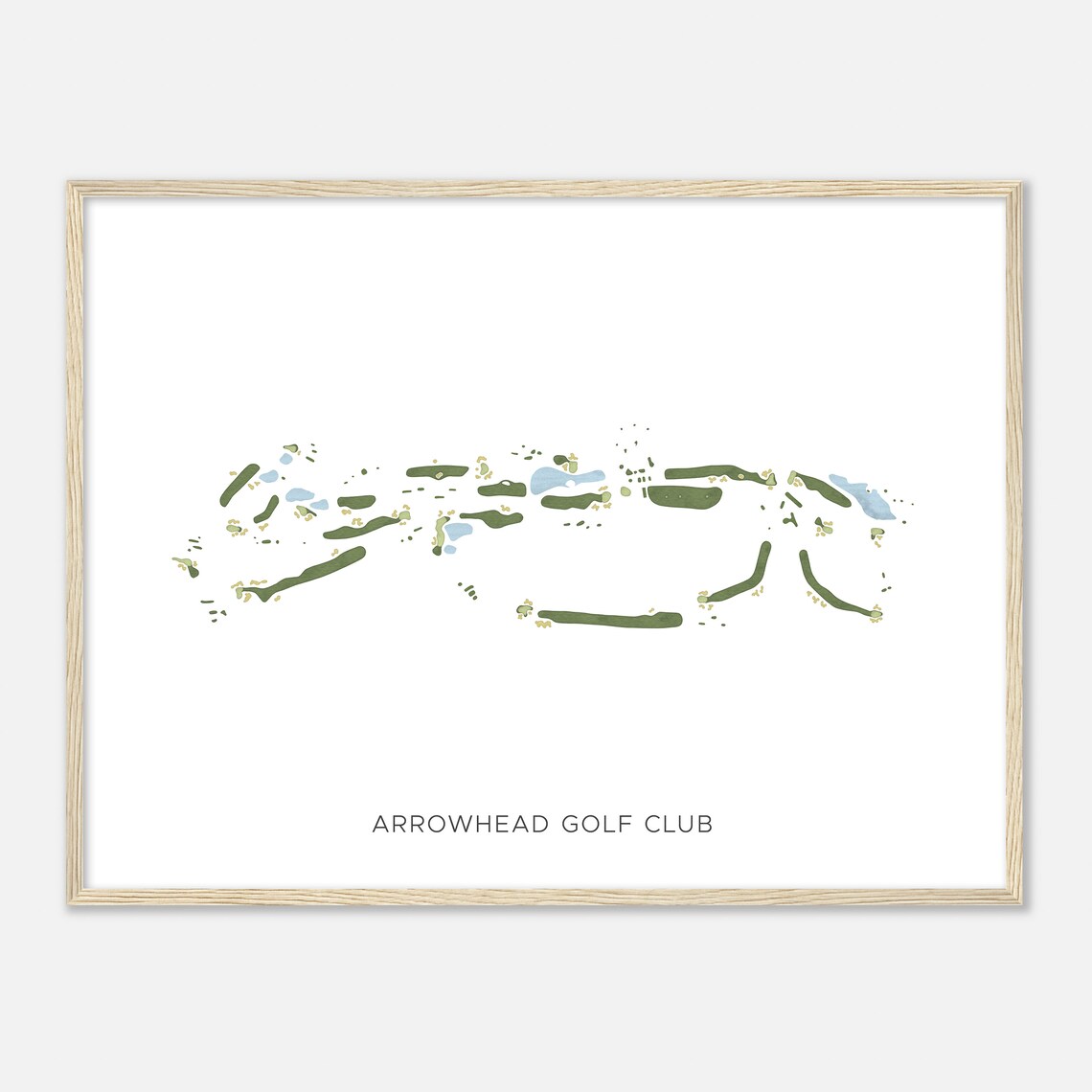 Arrowhead Golf Club Colorado Modern Watercolor Map Golfer Gift Golf Wall Art Golf Poster Print Course Layout - Image 2