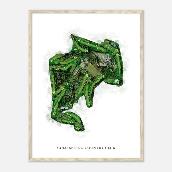 Cold Spring Country Club New York Classic Watercolor Map Golfer Gift Golf Wall Art Golf Poster Print Course Layout