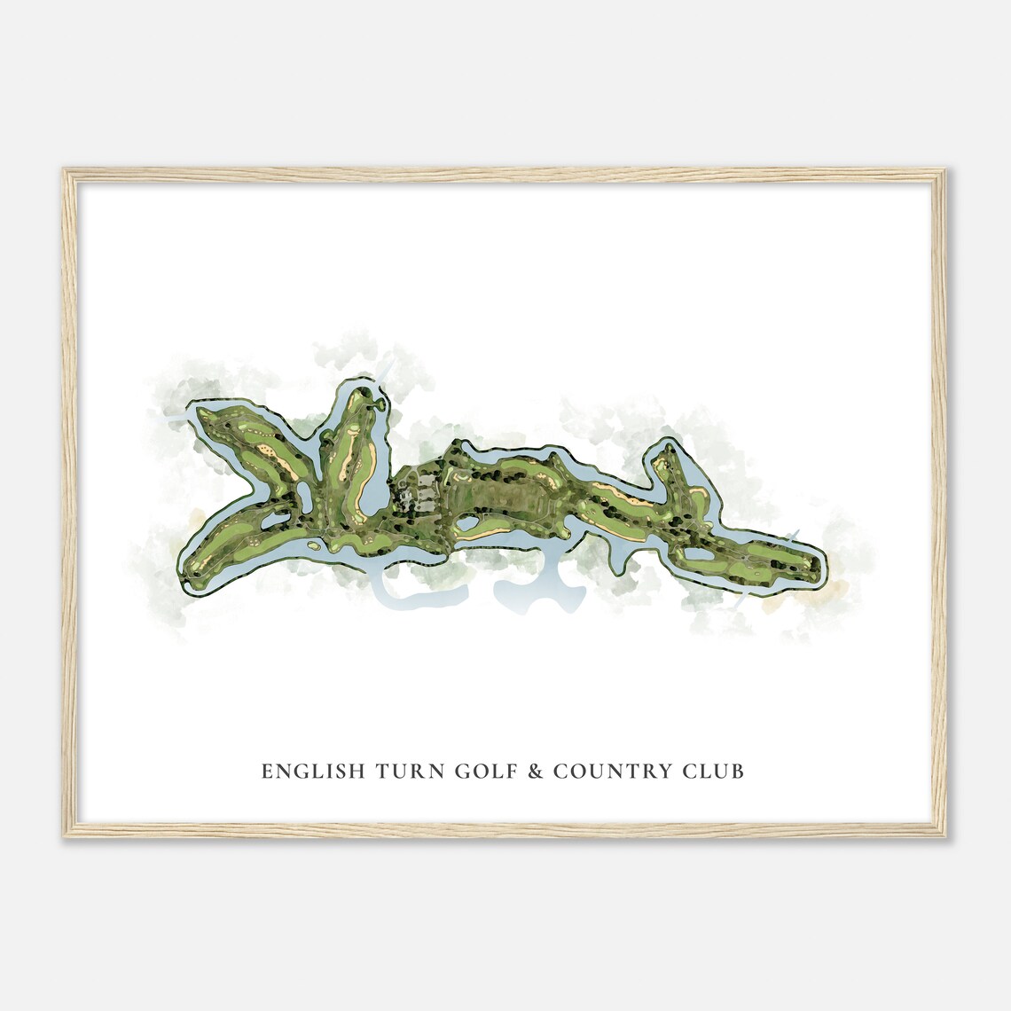 English Turn Golf & Country Club Louisiana Classic Watercolor Poster - Image 2