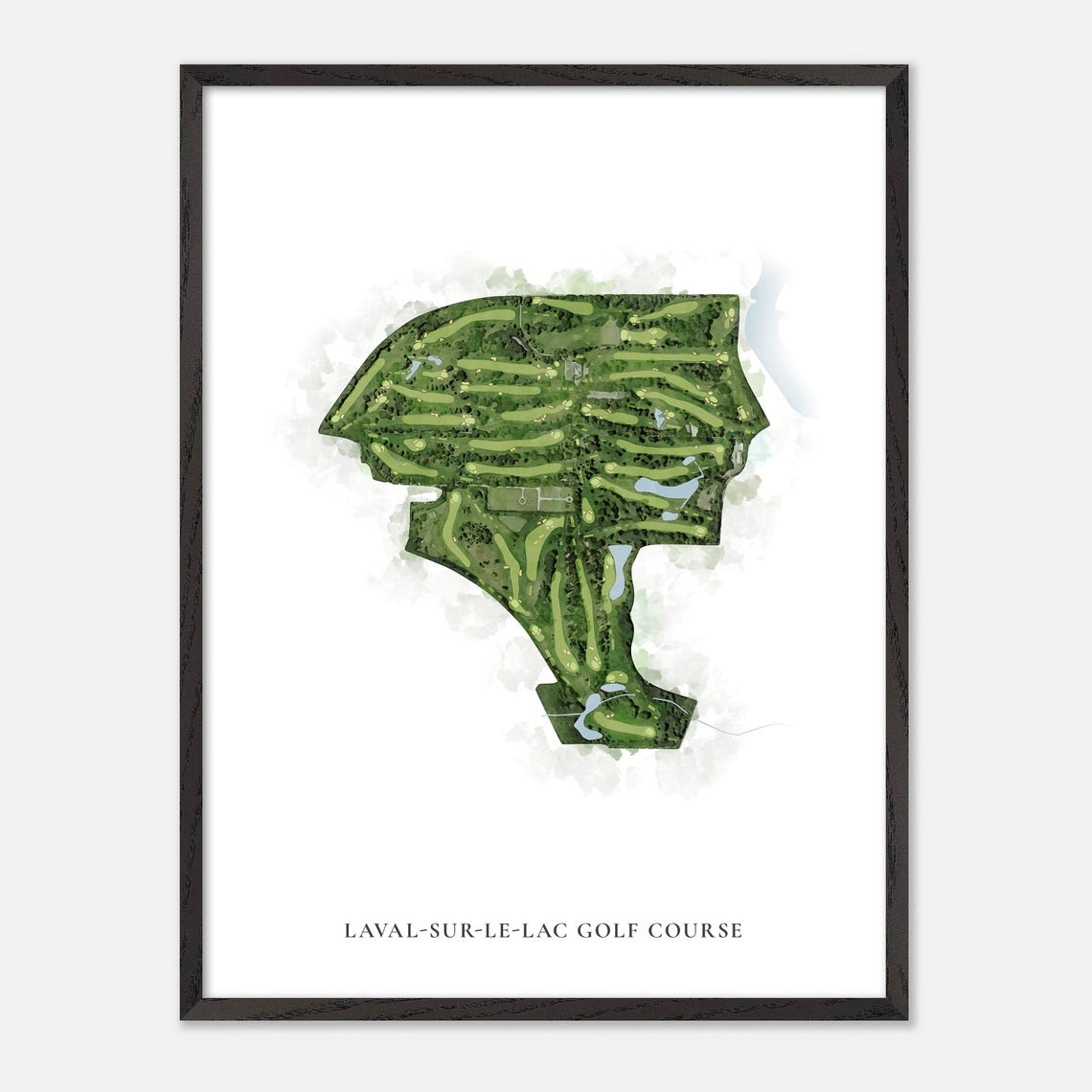 Laval-sur-le-Lac Golf Course Canada Classic Watercolor Golf Map Poster - Image 2