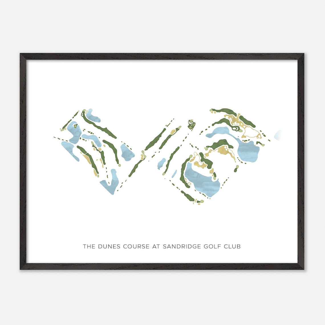 The Dunes Course at Sandridge Golf Club Vero Beach Florida Modern Map Poster - Image 5