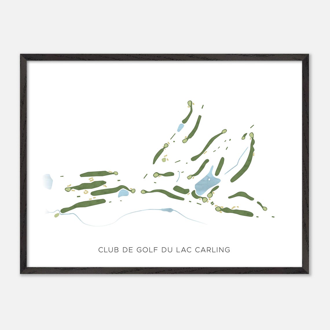 Club de Golf du Lac Carling Canada Modern Watercolor Map Poster - Image 4
